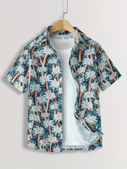 Boys Palm Trees Short Sleeves Shirt