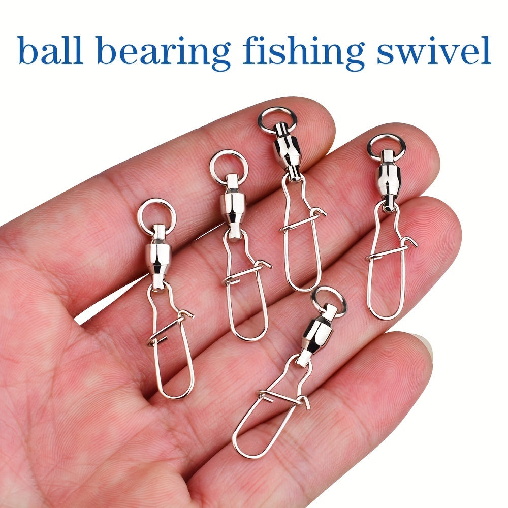 ROBEROS 10pcs 0 10 4 54KG Heavy Duty Fishing Connector Stainless Steel Swivels