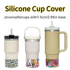 Silicone Cup Bottom Protective Sleeve Non slip Insulated Mug Tumbler Sleeve