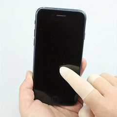 50pcs Finger Sleeves Matte Latex Disposable Finger Protection Sleeves