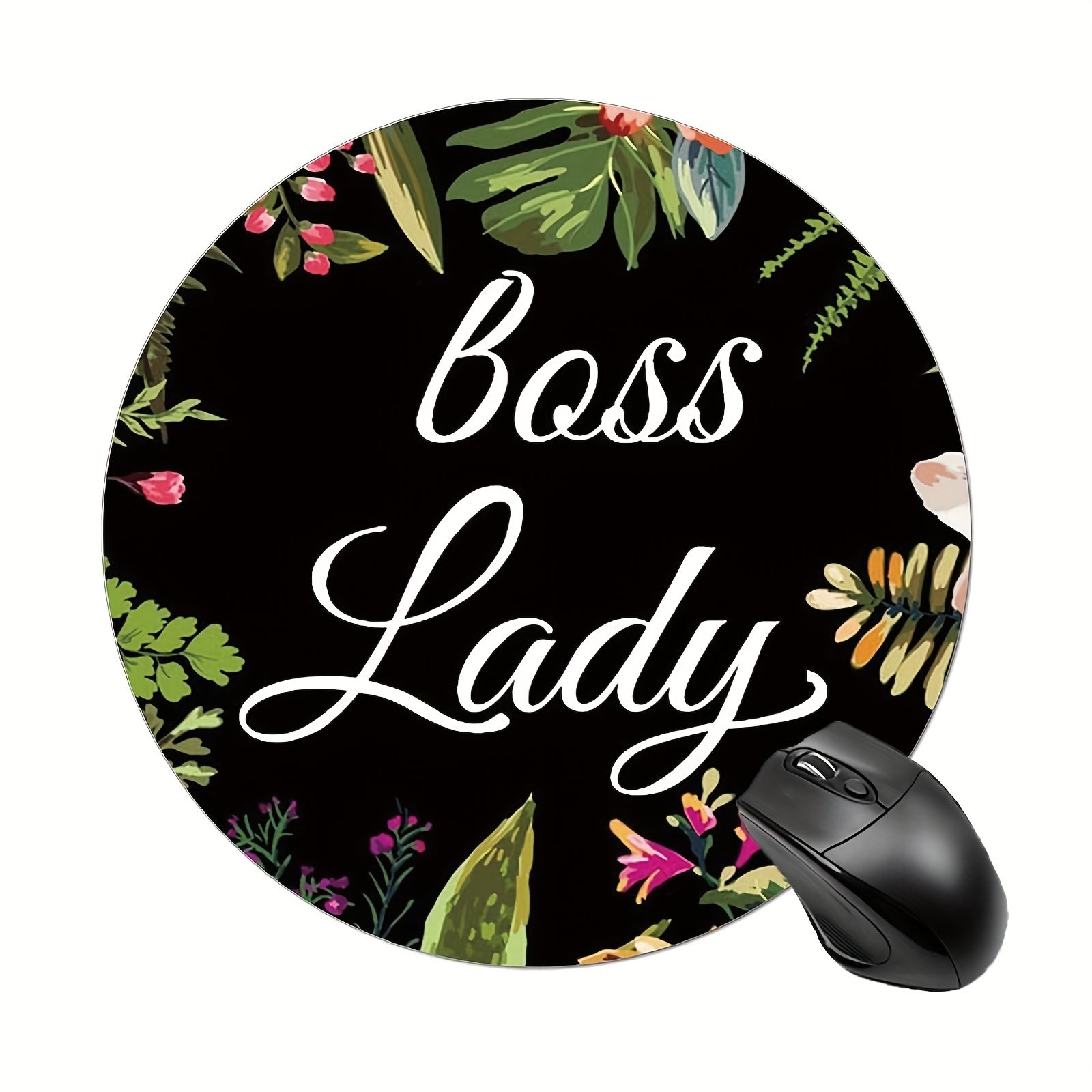 Round Gaming Mouse Pad Women Girls Non-Slip Rubber Mat Office Laptop Lady