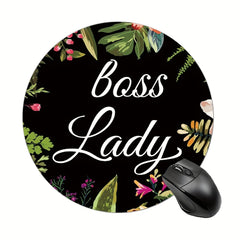 Round Gaming Mouse Pad Women Girls Non-Slip Rubber Mat Office Laptop Lady
