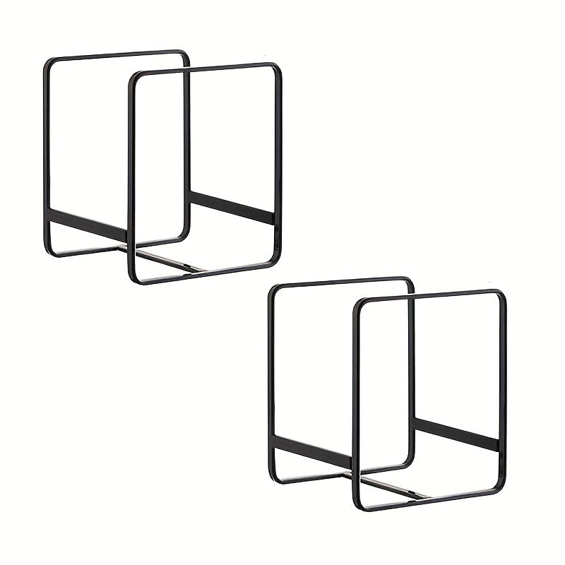 2pcs Home Plate Holder Vertical Cupboard Organizer