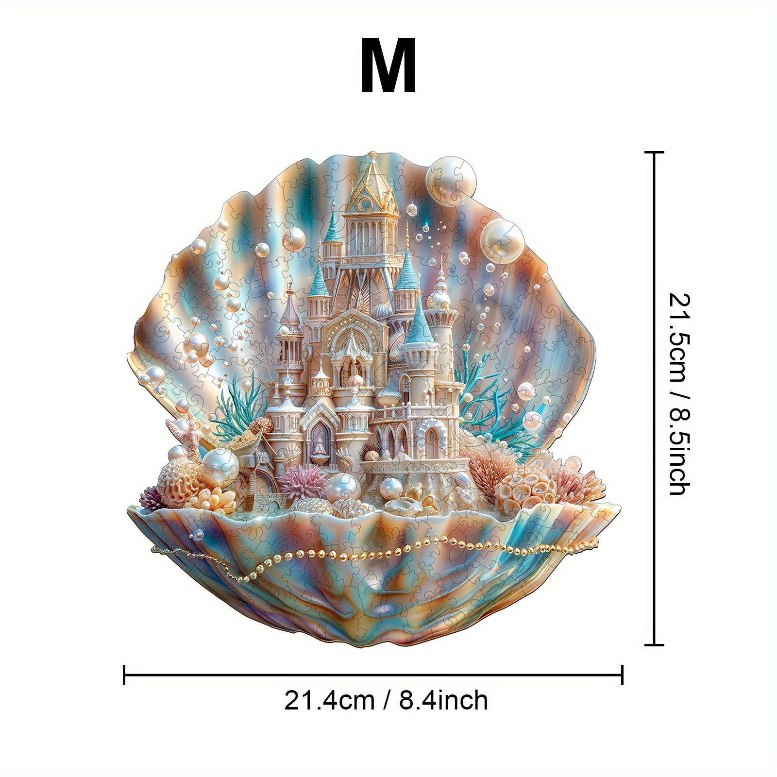Wooden Jigsaw Puzzle Pearl Castle 1 Unique Animal Shaped Brain Teaser