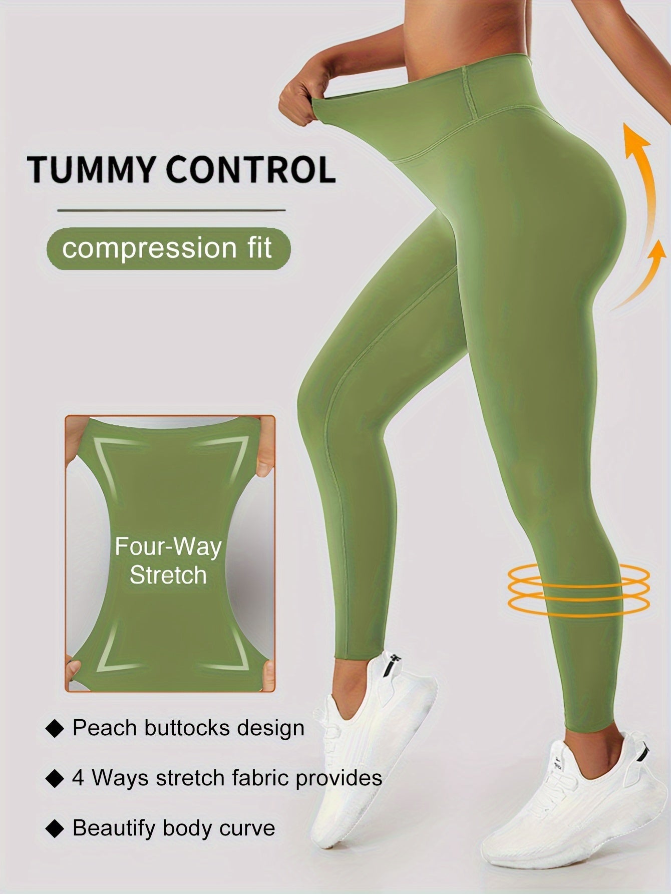 High Waist Butt Lifting Yoga Pants Moisture Wicking Leggings