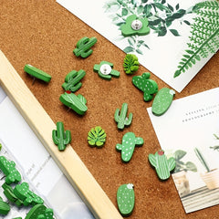30 Decorative Cactus Push Pins Wooden Cork Board Tacks