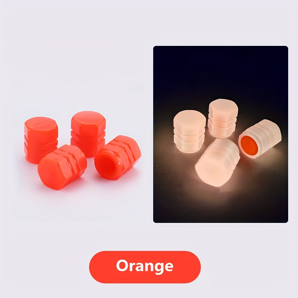 20pcs Fluorescent Night Glowing Valve Caps for Car Motorcycle Bicycle Tyre Hub