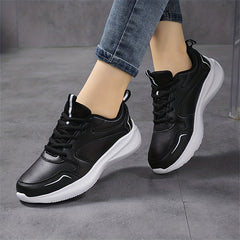Women's Non Slip Lightweight Lace Up Running Shoes Waterproof Soft Sole