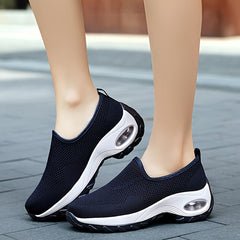 Women's Air Cushion Wedge Sneakers Mesh Platform Walking Shoes