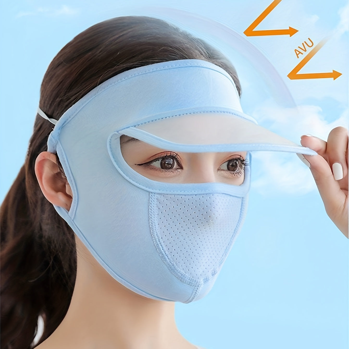 Sunscreen Mask With Brim UV Protection Outdoor Cycling Mask