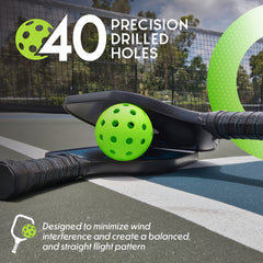 6pcs 40 Holes Durable Pickleballs for Training Competition