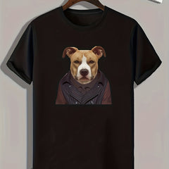 Dog Print Men's Graphic T shirt for Summer