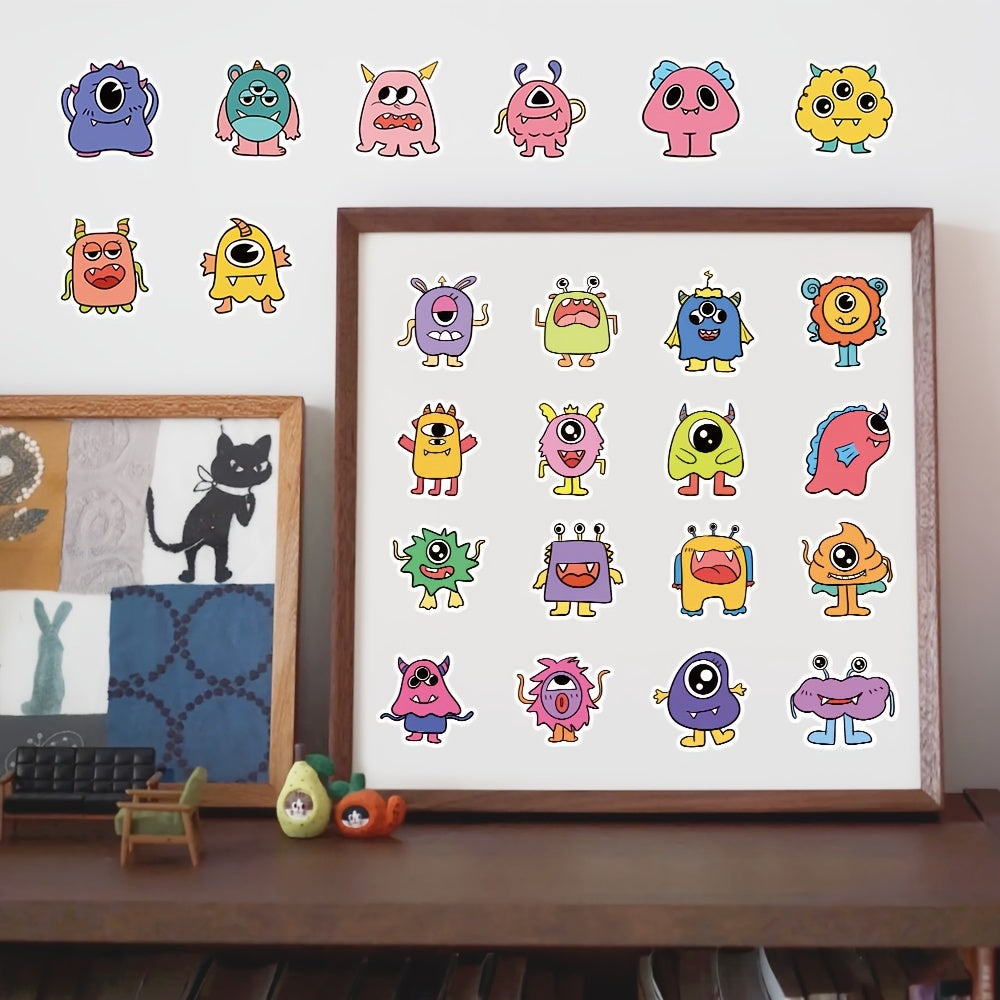 60pcs Little Monster Series Graffiti Stickers DIY Waterproof Sticker Pack