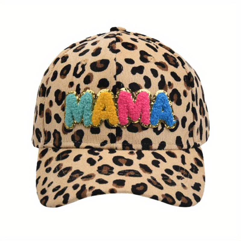 Leopard Print Corduroy Dad Hat Solid Sun Hat for Women