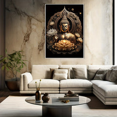 Buddha Lotus Art Bedroom Picture Painting Living Room Wall Decoration