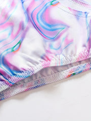 Girl's Tie Dye Bikini Set Tank Top & Briefs Beach Vacation Swimwear