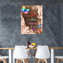 Colorful Butterfly Love Canvas Painting