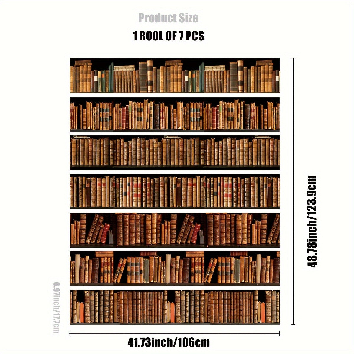 7pcs Bookshelf Staircase Stickers Drawer Stickers Self-adhesive Home Decoration