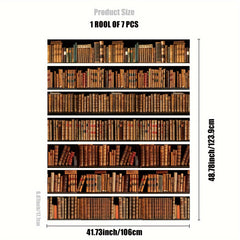 7pcs Bookshelf Staircase Stickers Drawer Stickers Self-adhesive Home Decoration