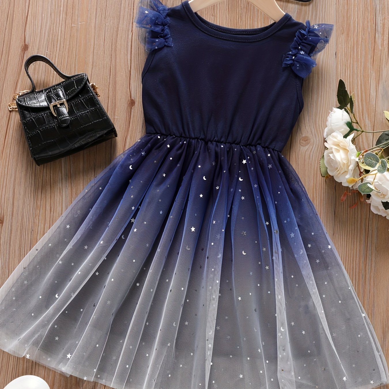 Girls Tulle Ruffles Sleeveless Princess Dress Kids Summer Clothes