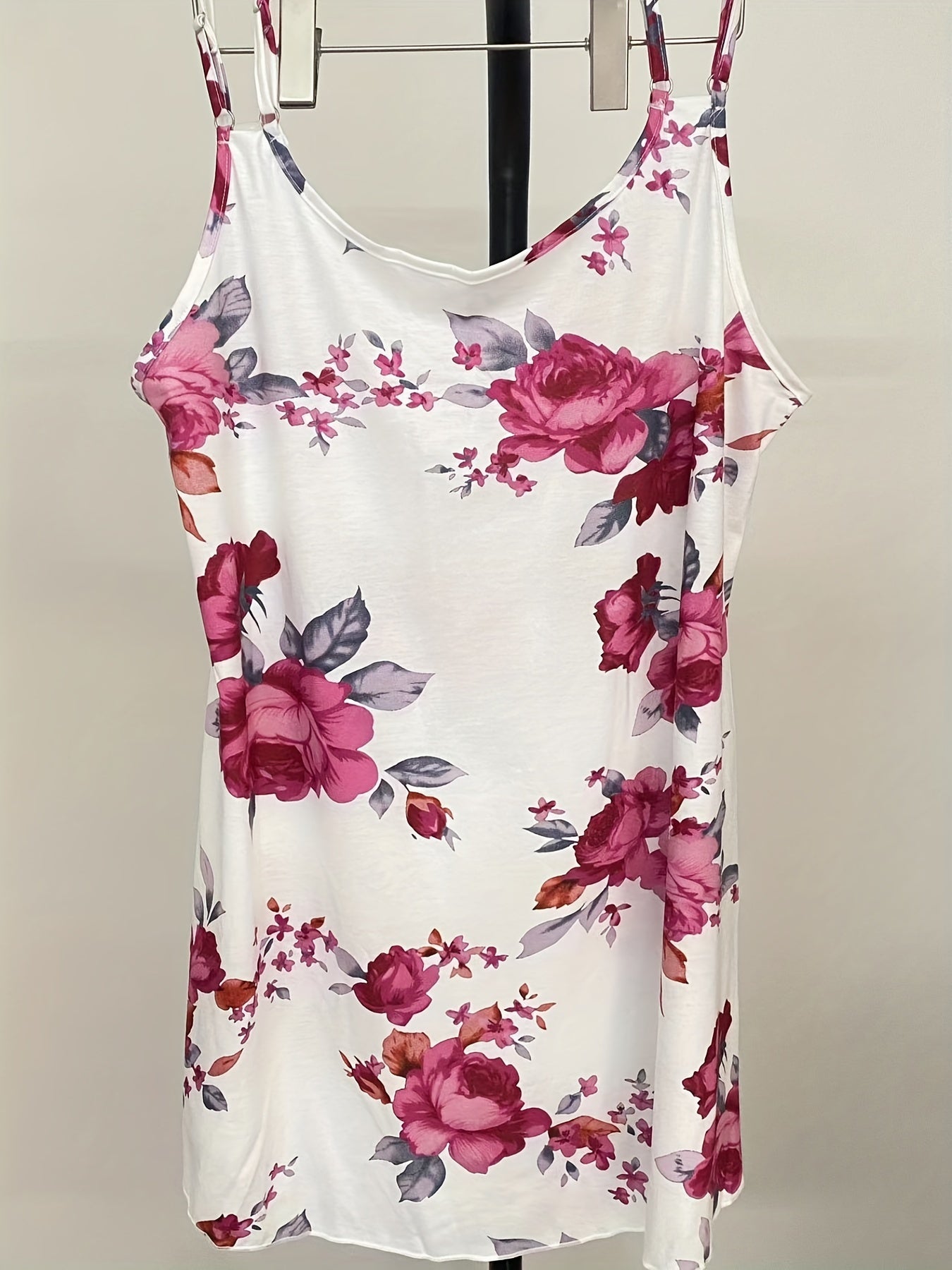 Floral Print Scoop Neck Cami Top