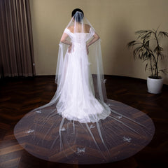 3D Floral Bridal Veil Headpiece Hand Wash Wedding Accessory