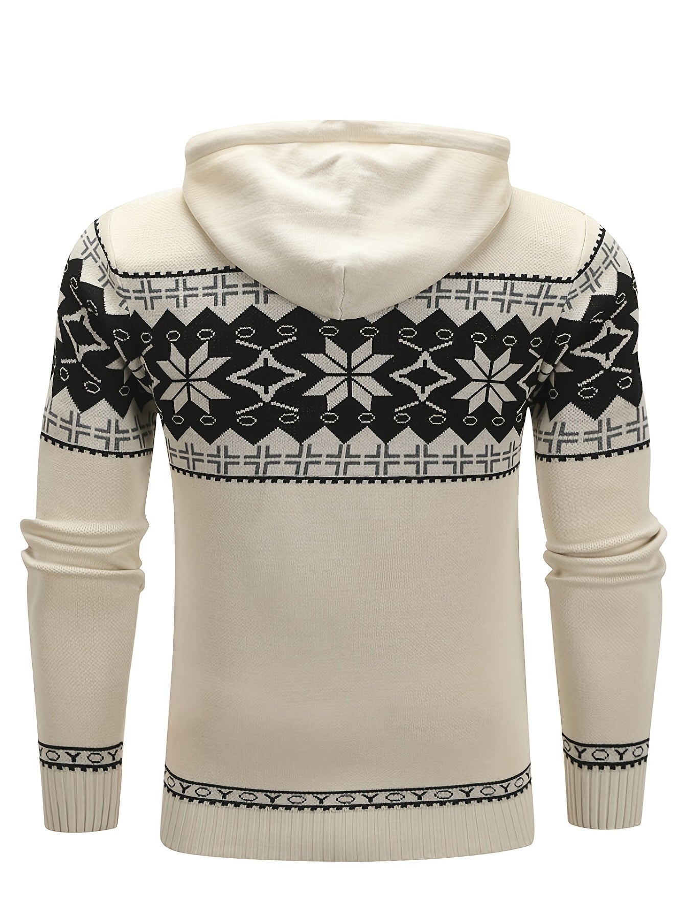 Men's Casual Hooded Slim Fit Pullover Sweater