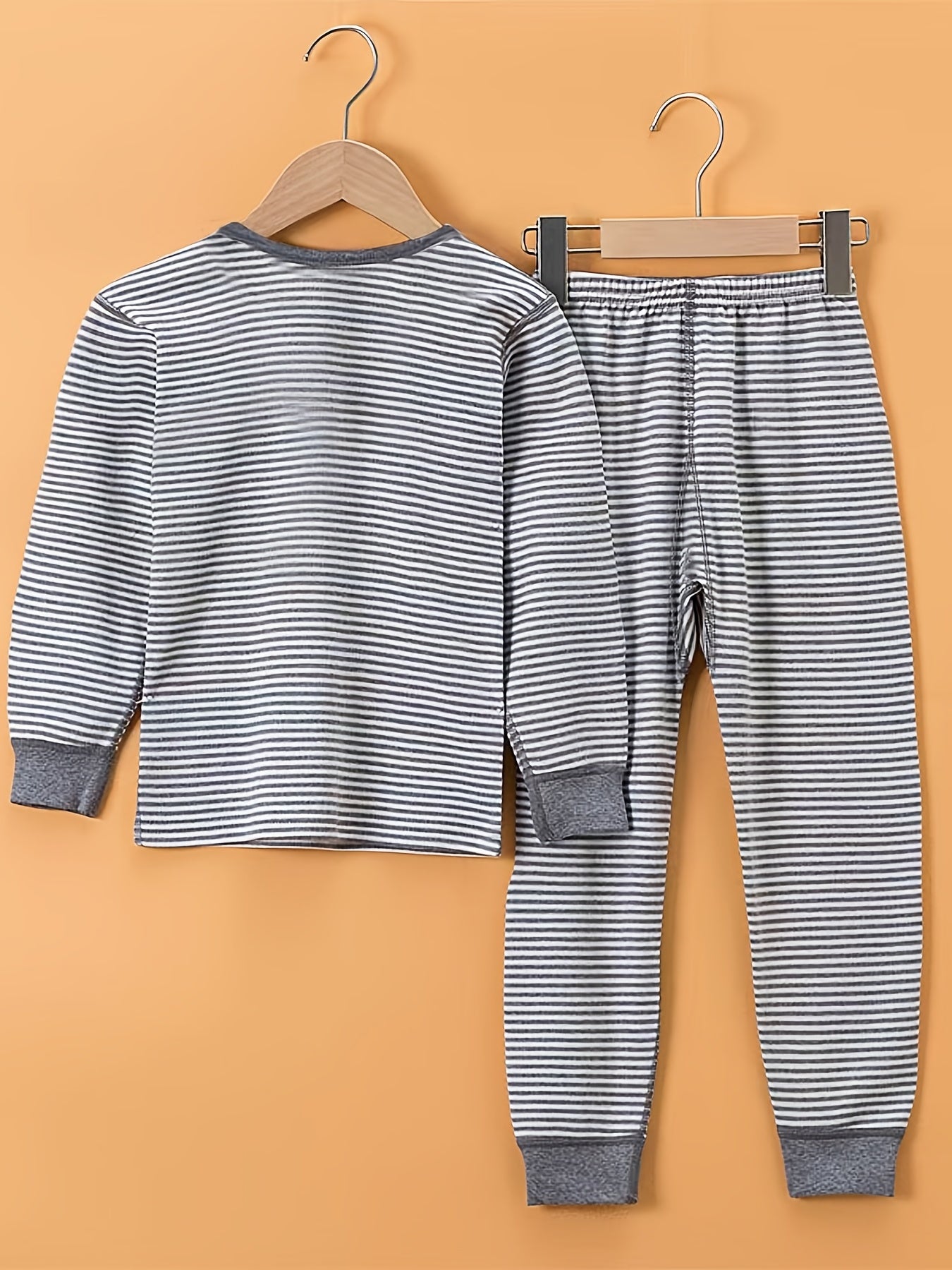 Girls Bear Stripe Pajama Set