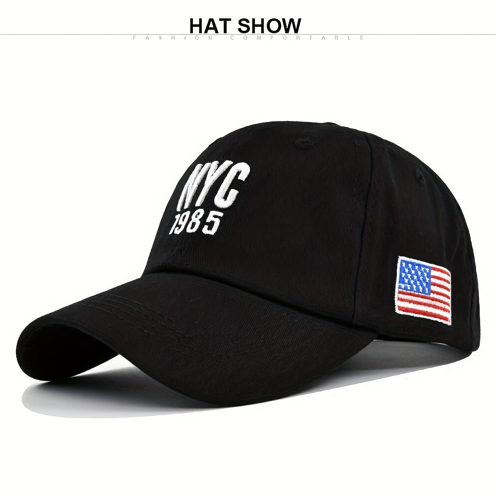 Sun Protection American Flag Embroidered Baseball Cap Curved Brim Hat