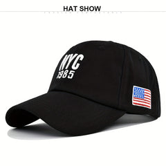 Sun Protection American Flag Embroidered Baseball Cap Curved Brim Hat