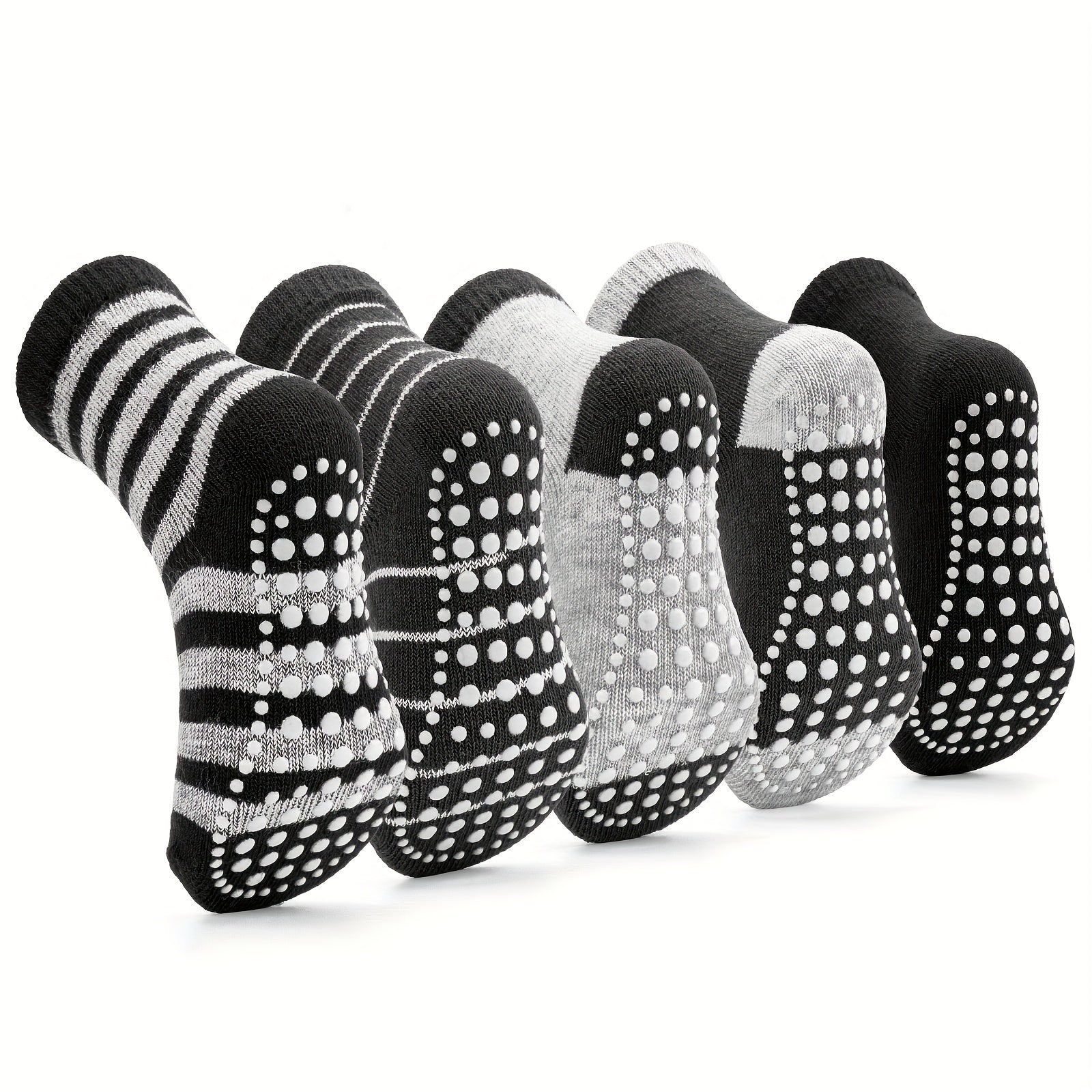 Boys Letter Print Non Slip Socks Soft Breathable Sport Crew Sock for Kids