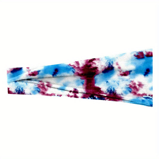 Tie Dye Sports Headband Yoga Fitness Turban Bandana