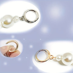 Faux Pearl Strap Extension Chain Handbag Accessories Shoulder Bag Extended Strap