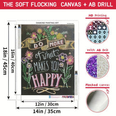 Large Size 5D Flocked Canvas Diamond Painting DIY Set with Tools 35X45cm