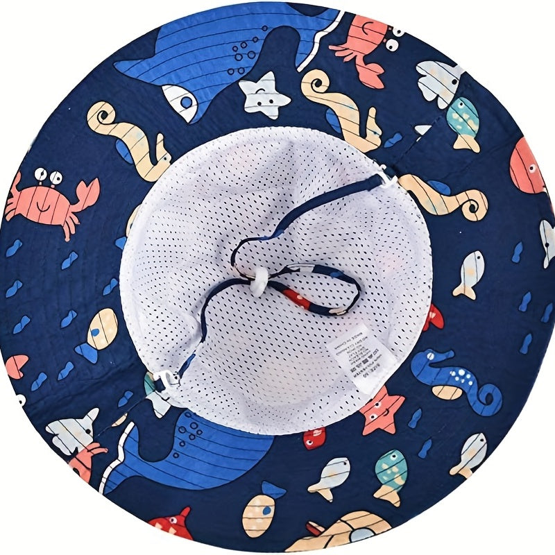 Cartoon Fisherman Hat Wide Brim Sun Protection Bucket Hat