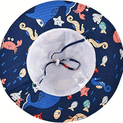 Cartoon Fisherman Hat Wide Brim Sun Protection Bucket Hat