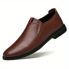 Men's Leather Loafer Shoes Slip On Comfy Non-slip