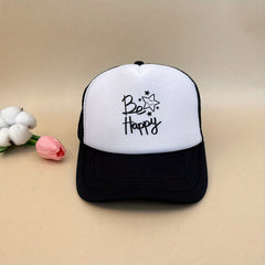 Star Be Happy Trucker Hat & Printed Casual Baseball Cap Mesh Adjustable Sun Hat