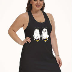 Cartoon Bee Ghost Print Lounge Dress