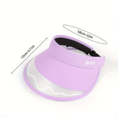 PVC Letter Print Visor Hat UV Protection Sun Hats