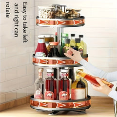 Rotating Non Slip Tableware and Seasoning Bottle Turntable Storage Box