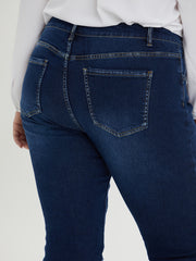 Women's Plus Navy Slim Fit Skinny Ankle Denim