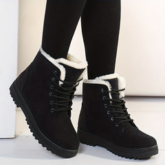 Women's Non Slip Lace Up Outdoor Boots Warm Hiking Boots