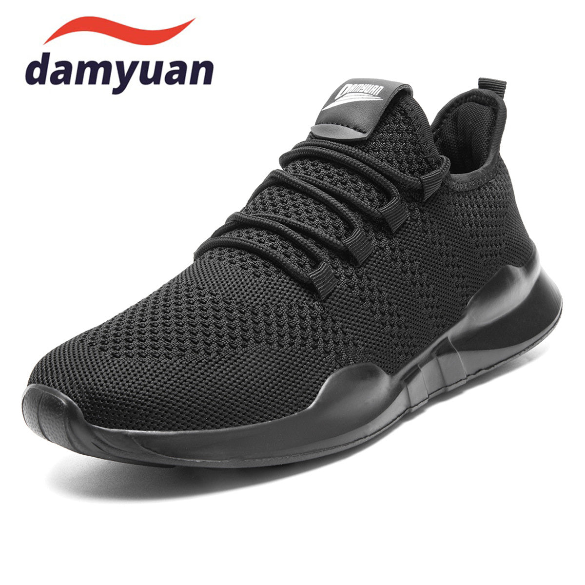 Men's Lace Up Knit Sneakers Breathable Running Shoes