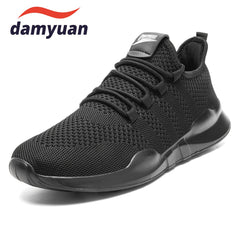 Men's Lace Up Knit Sneakers Breathable Running Shoes