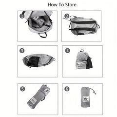 Waterproof Foldable Backpack for Hiking Camping Travel Large Capacity