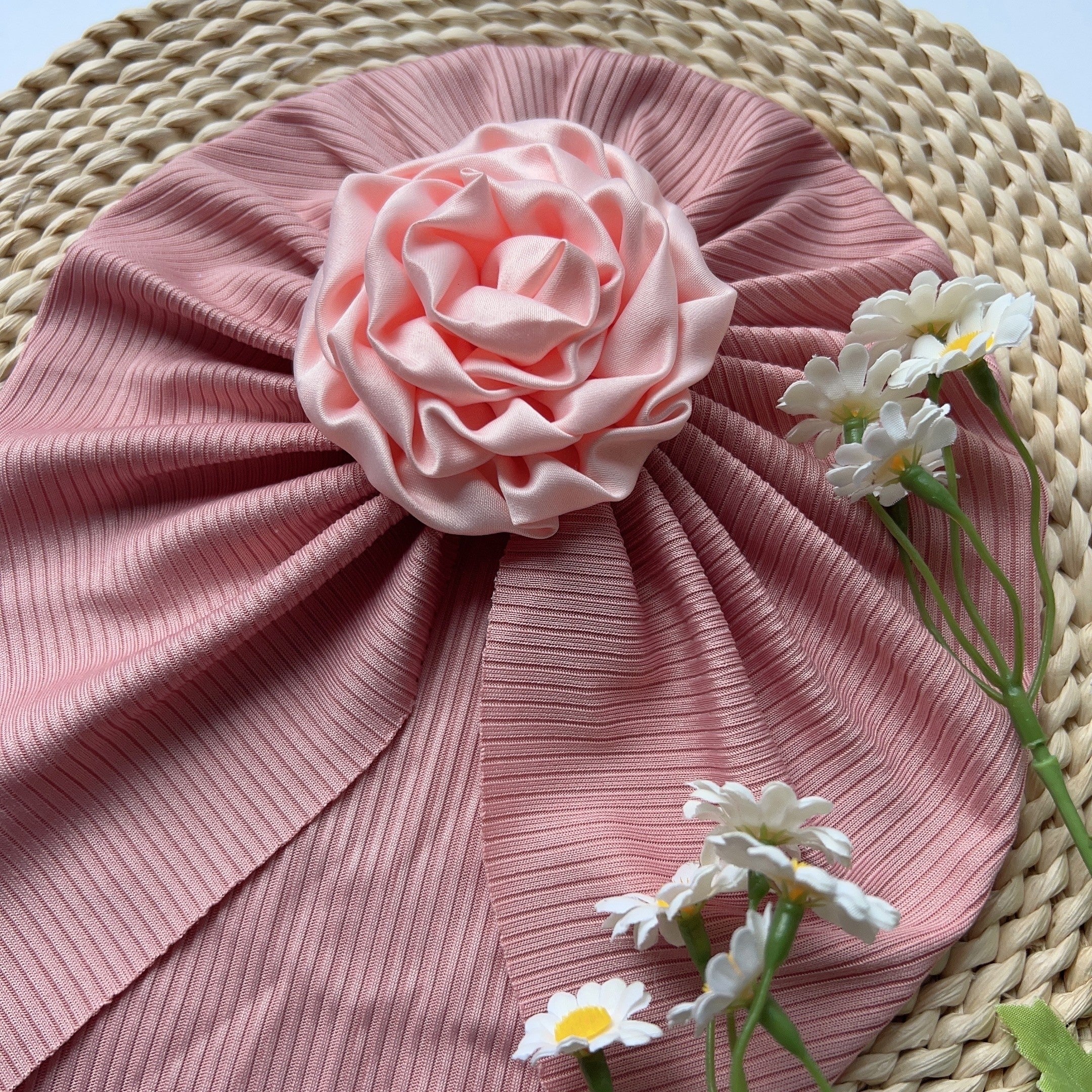 Baby Girls Flowers Cap Hat Soft Hair Wrap Head Accessories