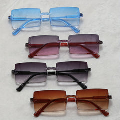 4 Pairs Square Frame Conjoined Sunglasses For Men And Women