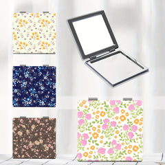 Portable Pocket Makeup Mirror HD Floral Series Small Mirror