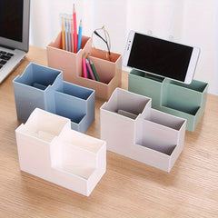 Pen Holder Desk Box Mobile Phone Stationery Storage Ideal Decorative Gift